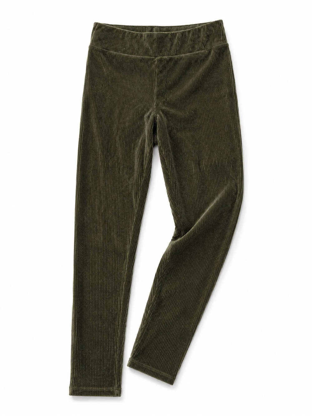 Olive Green Corduroy Leggings